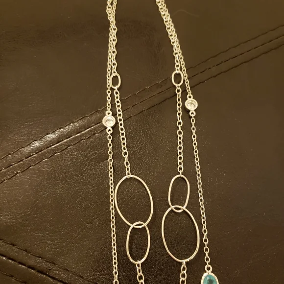 NWOT 10 grams 925 sterling silver necklace gemstones - Picture 4 of 9